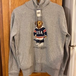 Ralph Lauren Hockey Bear Hoodie NWT men small